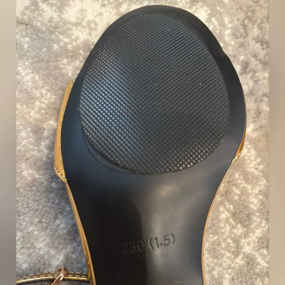 MUYISEXI Genuine Leather Gold Kitten Heels - Picture 9 of 11